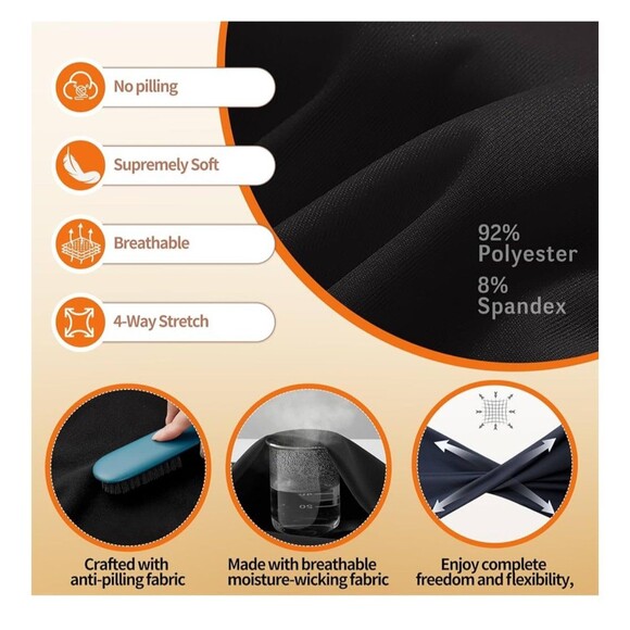 FULLSOFT 3 Pack Leggings Women High Waisted Soft Black Grey Yoga Pants L/XL NWT - Picture 5 of 6